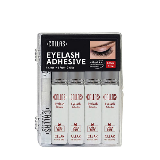 CALLAS Latex-Free Hypoallergenic Eyelash Adhesive - 4 Clear Set