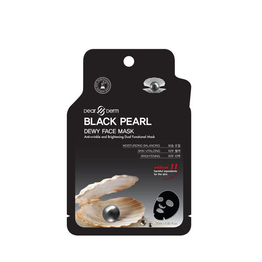 DEARDERM Black Sheet Face Masks - Black Pearl