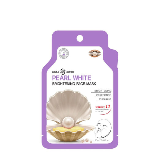 DEARDERM White Sheet Face Masks - Pearl White