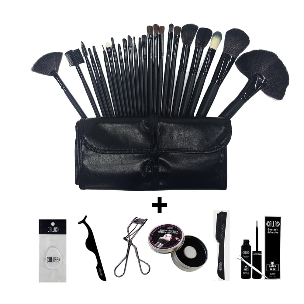 CALLAS 30pcs Professional High-Quality Makeup Brush Tool Set - Black