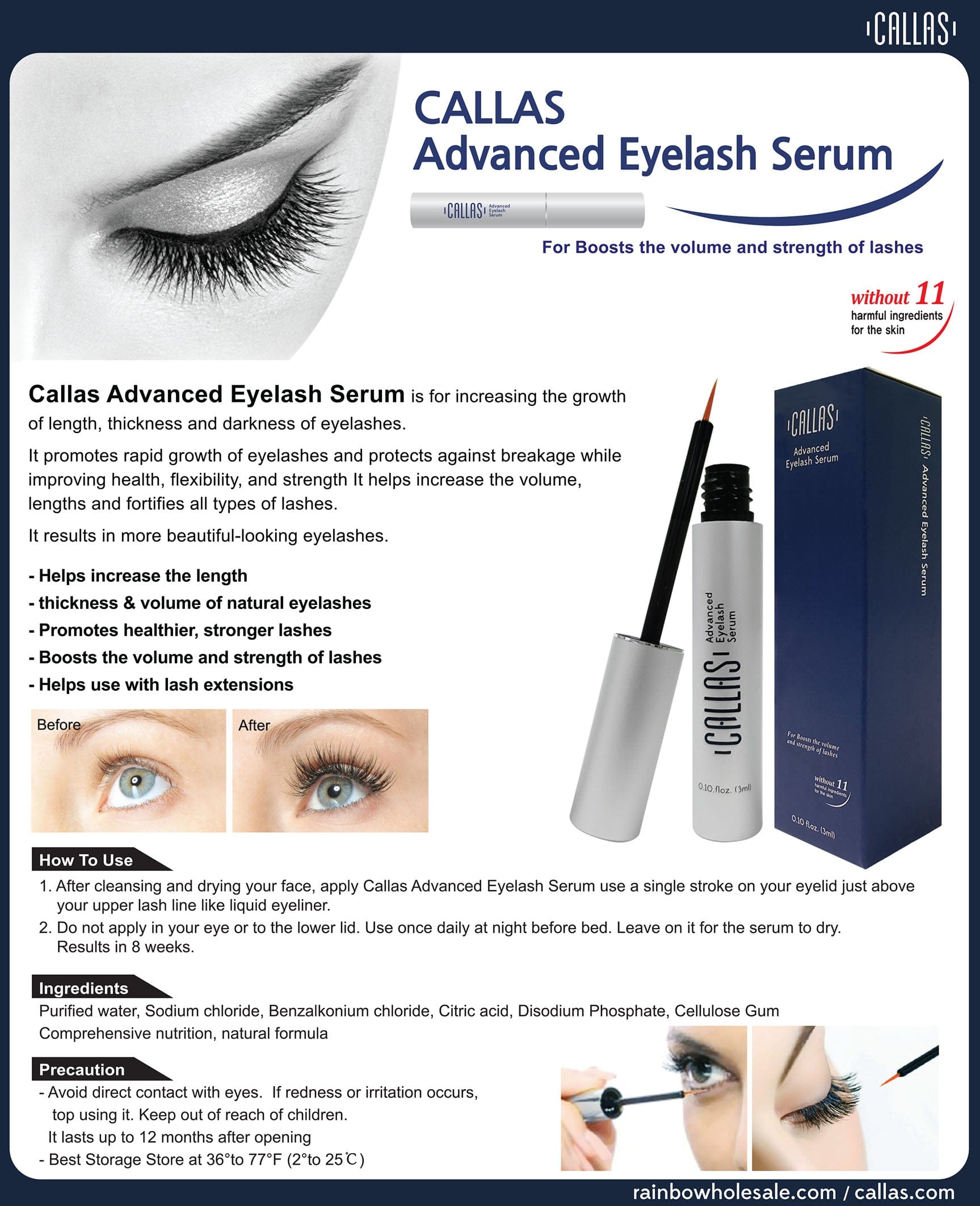 CALLAS Advanced Eyelash Growth Serum