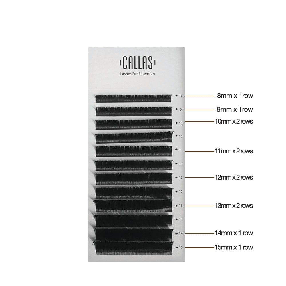 CALLAS Individual Eyelash Extension Thickness 0.03mm C Curl - Various Size MIX